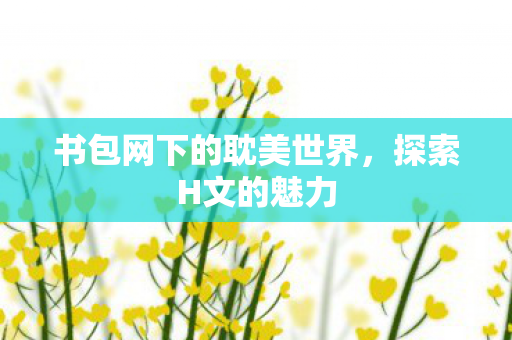 书包网下的耽美世界，探索H文的魅力