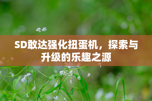 SD敢达强化扭蛋机，探索与升级的乐趣之源