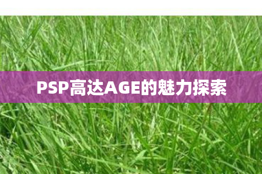 PSP高达AGE的魅力探索