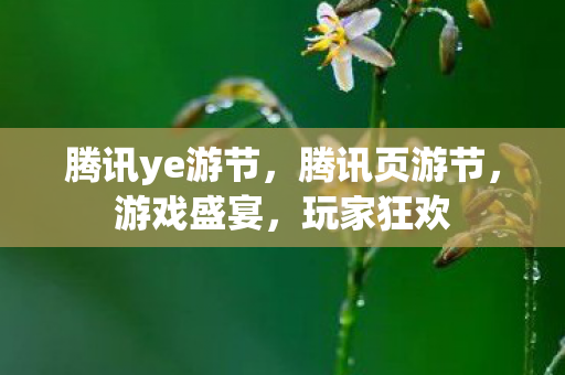 腾讯ye游节，腾讯页游节，游戏盛宴，玩家狂欢