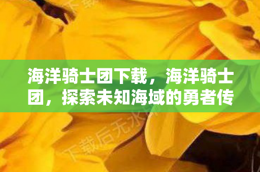 海洋骑士团下载，海洋骑士团，探索未知海域的勇者传奇