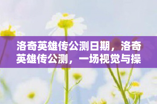 洛奇英雄传公测日期，洛奇英雄传公测，一场视觉与操作的盛宴