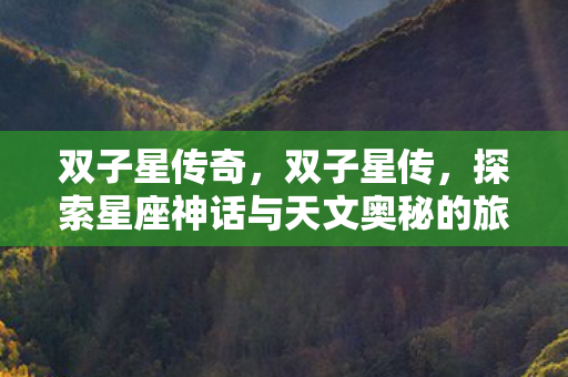 双子星传奇，双子星传，探索星座神话与天文奥秘的旅程