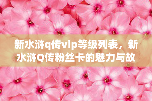 新水浒q传vip等级列表，新水浒Q传粉丝卡的魅力与故事
