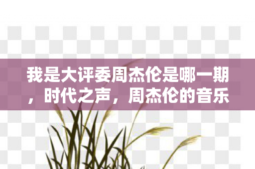 我是大评委周杰伦是哪一期，时代之声，周杰伦的音乐传奇与影响