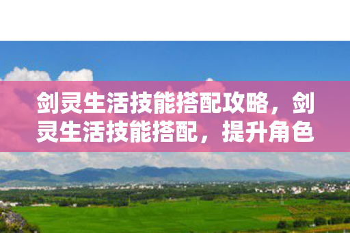 剑灵生活技能搭配攻略，剑灵生活技能搭配，提升角色能力的全方位指南