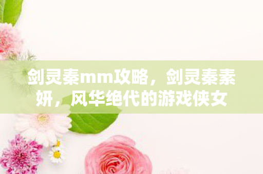 剑灵秦mm攻略，剑灵秦素妍，风华绝代的游戏侠女