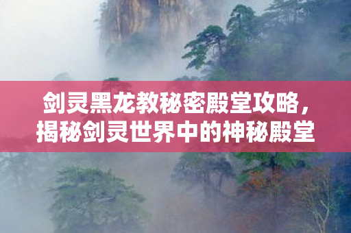 剑灵黑龙教秘密殿堂攻略，揭秘剑灵世界中的神秘殿堂，黑龙教的秘密殿堂