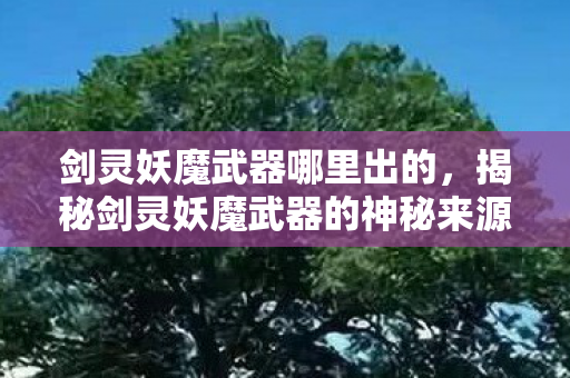 剑灵妖魔武器哪里出的，揭秘剑灵妖魔武器的神秘来源地