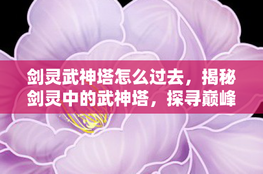 剑灵武神塔怎么过去，揭秘剑灵中的武神塔，探寻巅峰之路的无尽挑战