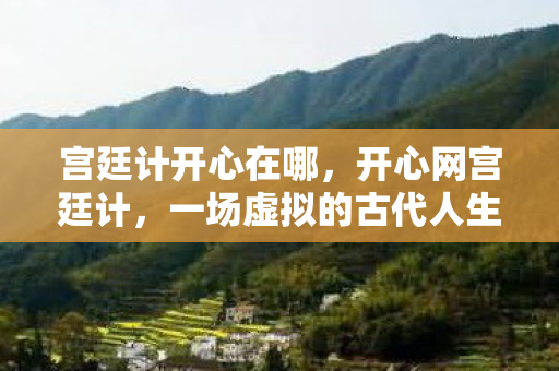 宫廷计开心在哪，开心网宫廷计，一场虚拟的古代人生体验