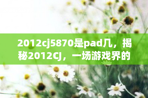 2012cj5870是pad几，揭秘2012CJ，一场游戏界的盛宴与背后的故事