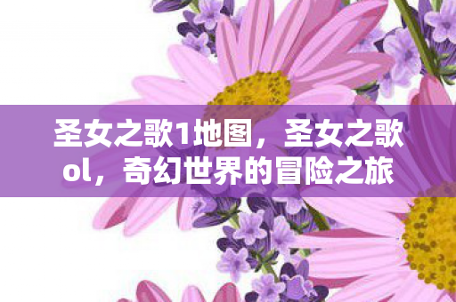 圣女之歌1地图，圣女之歌ol，奇幻世界的冒险之旅