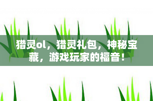 猎灵ol，猎灵礼包，神秘宝藏，游戏玩家的福音！