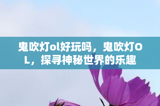 鬼吹灯ol好玩吗，鬼吹灯OL，探寻神秘世界的乐趣