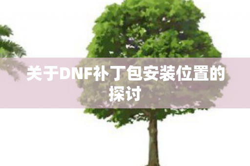 关于DNF补丁包安装位置的探讨