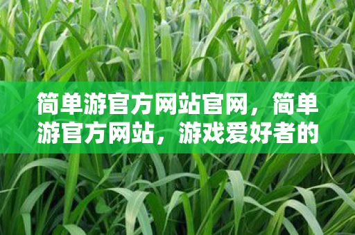 简单游官方网站官网，简单游官方网站，游戏爱好者的乐园