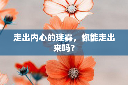 走出内心的迷雾，你能走出来吗？