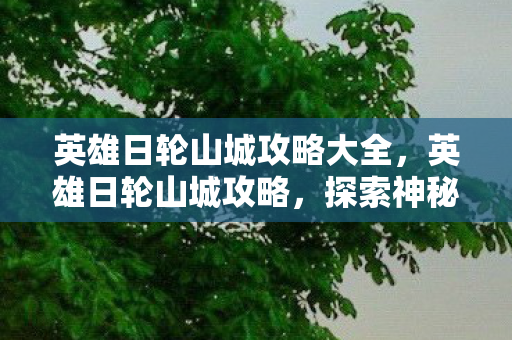 英雄日轮山城攻略大全，英雄日轮山城攻略，探索神秘之地
