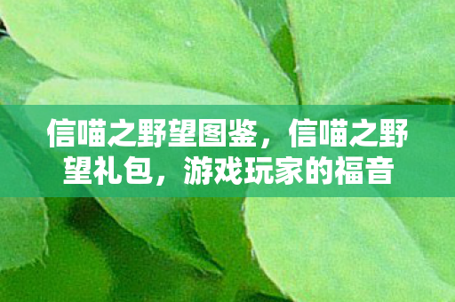 信喵之野望图鉴，信喵之野望礼包，游戏玩家的福音
