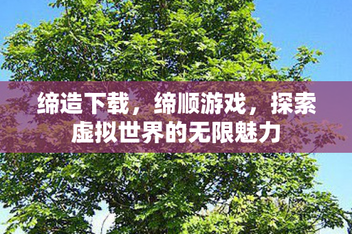 缔造下载，缔顺游戏，探索虚拟世界的无限魅力