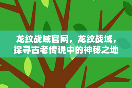龙纹战域官网，龙纹战域，探寻古老传说中的神秘之地