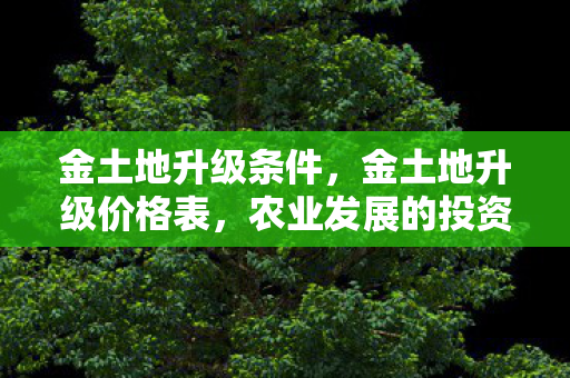 金土地升级条件，金土地升级价格表，农业发展的投资指南