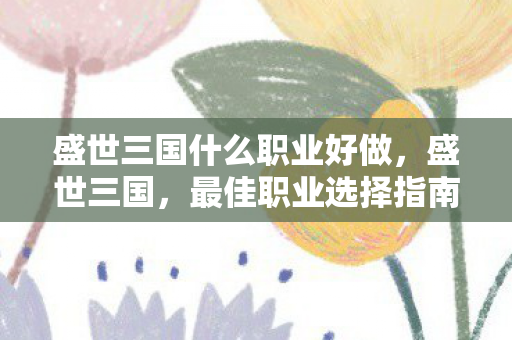 盛世三国什么职业好做，盛世三国，最佳职业选择指南