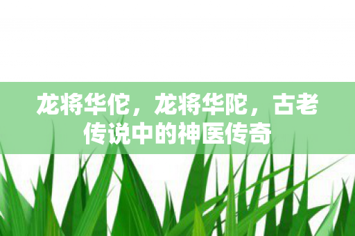 龙将华佗，龙将华陀，古老传说中的神医传奇