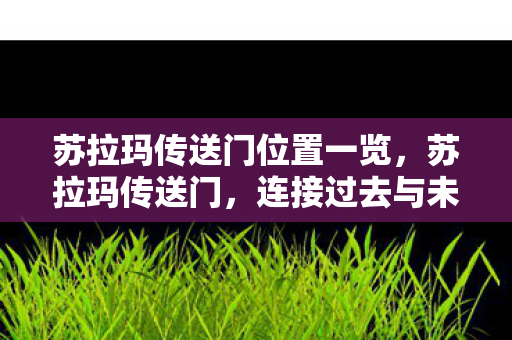 苏拉玛传送门位置一览，苏拉玛传送门，连接过去与未来的神秘之门
