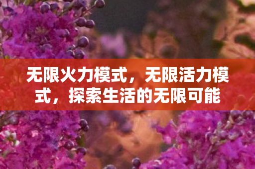 无限火力模式，无限活力模式，探索生活的无限可能