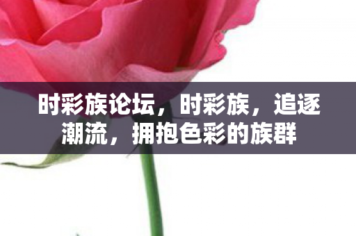 时彩族论坛，时彩族，追逐潮流，拥抱色彩的族群