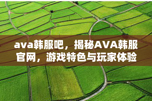 ava韩服吧，揭秘AVA韩服官网，游戏特色与玩家体验