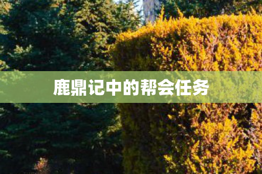 鹿鼎记中的帮会任务