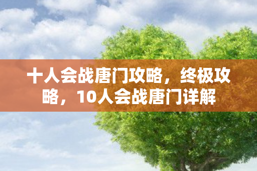 十人会战唐门攻略，终极攻略，10人会战唐门详解