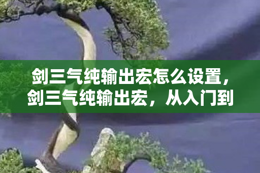 剑三气纯输出宏怎么设置，剑三气纯输出宏，从入门到精通