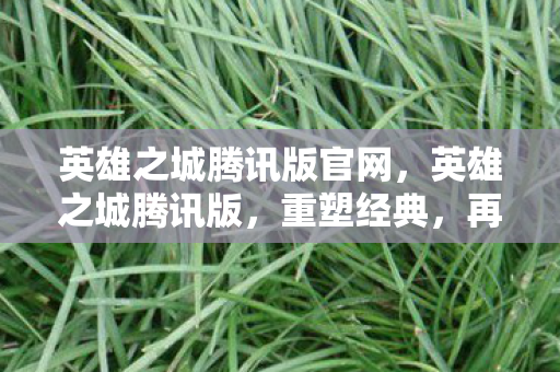 英雄之城腾讯版官网，英雄之城腾讯版，重塑经典，再现荣耀