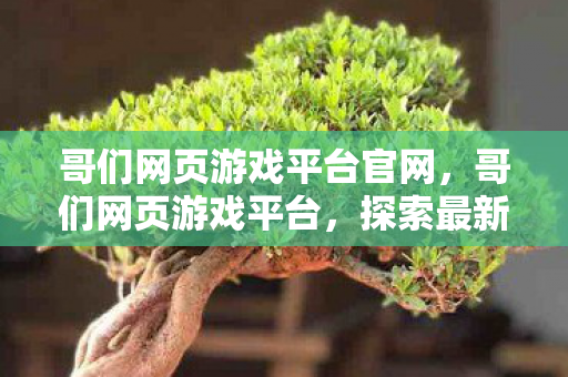 哥们网页游戏平台官网，哥们网页游戏平台，探索最新游戏世界，一站式娱乐体验
