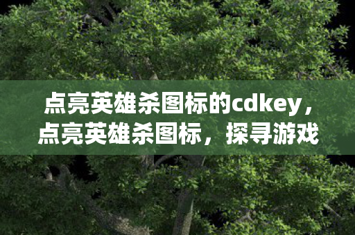 点亮英雄杀图标的cdkey，点亮英雄杀图标，探寻游戏背后的故事与策略