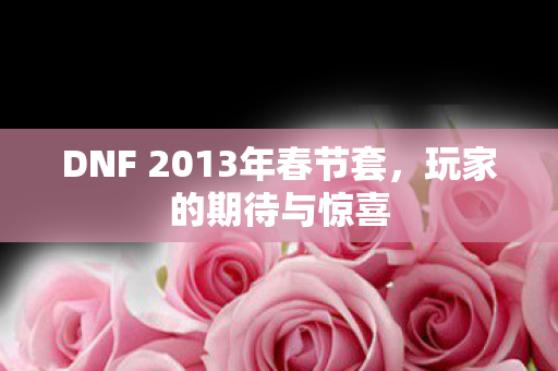 DNF 2013年春节套，玩家的期待与惊喜