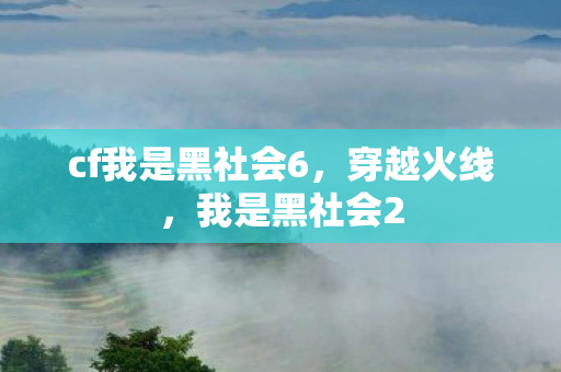 cf我是黑社会6，穿越火线，我是黑社会2