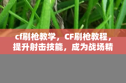 cf刷枪教学，CF刷枪教程，提升射击技能，成为战场精英