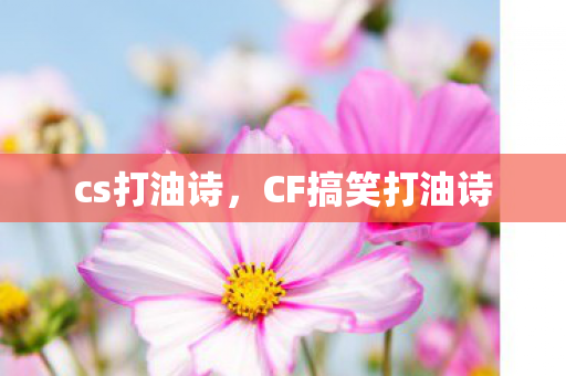 cs打油诗，CF搞笑打油诗