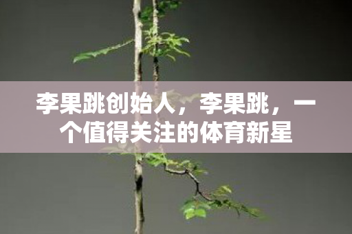 李果跳创始人，李果跳，一个值得关注的体育新星