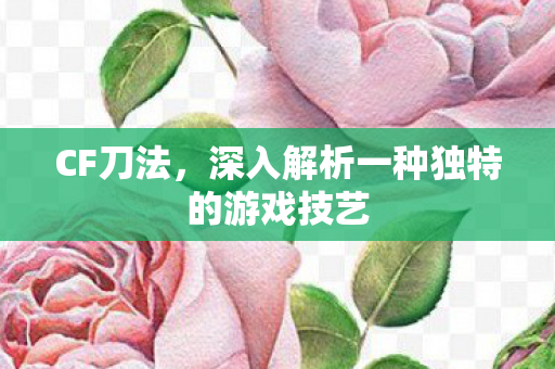 CF刀法，深入解析一种独特的游戏技艺