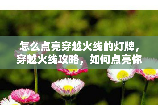 怎么点亮穿越火线的灯牌，穿越火线攻略，如何点亮你的游戏之旅