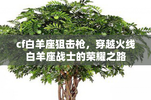 cf白羊座狙击枪，穿越火线白羊座战士的荣耀之路