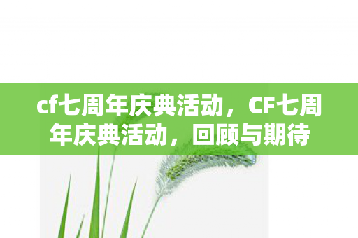 cf七周年庆典活动，CF七周年庆典活动，回顾与期待