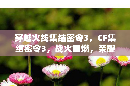 穿越火线集结密令3，CF集结密令3，战火重燃，荣耀再临