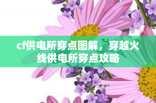 cf供电所穿点图解，穿越火线供电所穿点攻略